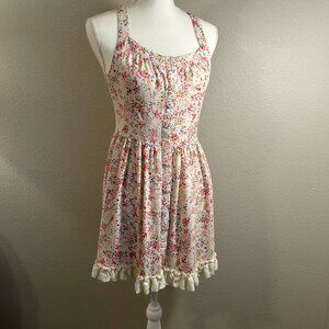 Women's Liberty Love Lace Backed Floral Summer Mini Dress Size: M